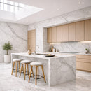 Set 6 Pannelli Decorativi Area 4,3 mq 120x60 cm Rivestimento Murale Effetto Marmo in PVC Bianco     