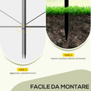 Recinzione Esterna a 5 Pannelli 305x62 cm Configurabile in Metallo Nero   