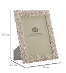 Cornice Roses 27x2,5x31,5 cm in Poliresina e Vetro