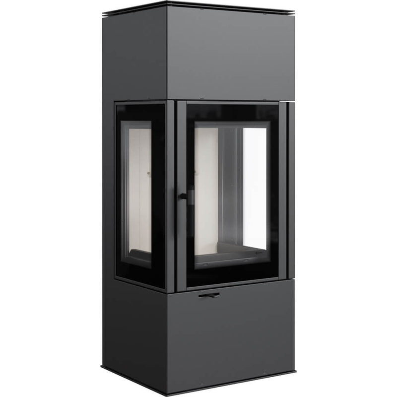 Stufa a Legna 5,5/10KW in Acciaio Flig Stanton Plus Nera