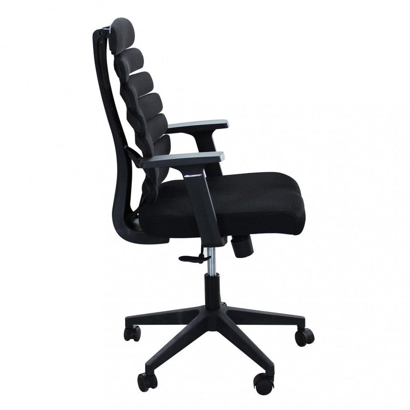 Poltrona da Ufficio Lorene 62x60x100/110 h cm in Poliuretano Nero