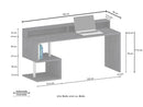 Scrivania a Giorno 180x60x92,5 cm Esse Bianco Lucido  