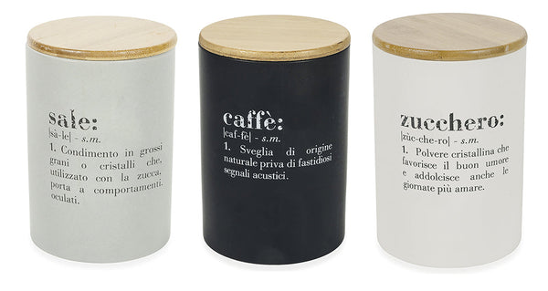 Set de 3 Pots à Sel, Sucre et Café en Céramique 750 ml VdE Tivoli 1996 acquista