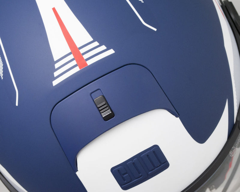 Casco Jet per Scooter Visiera Sagomata CGM Manchester 107X Blu Opaco