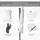Ombrellone da Giardino 2,5x2,5m in Alluminio e Poliestere Crema