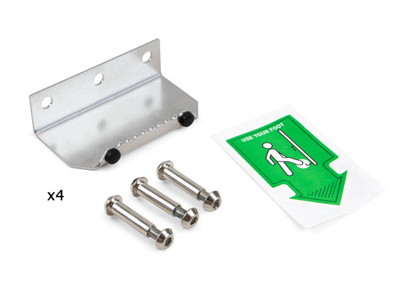 Kit 4 Apriporta senza Contatto a Pedale in Acciaio Inossidabile Emuca