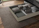 Letto Matrimoniale Imbottito in Similpelle Appia Large Cappuccino Varie Misure