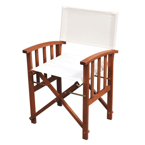 Fauteuil Directeur Pliant Bois Tissu Meranti Fauteuil Ecru' sconto