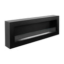 Camino a Bioetanolo da Parete 120x15x41 cm Siena 120 Nero