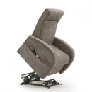 Poltrona Alzapersona Elettrica 2 Motori 74x85x160 cm in Tessuto Grigio chiaro