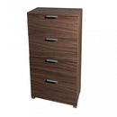 Mobiletto 4 Cassetti Tinta Noce 45x38x85 h cm in Truciolare bilaminato Marrone