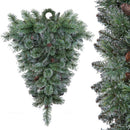 Albero di Natale Artificiale Rovesciato 150 cm 737 Rami Abete Verde Argento