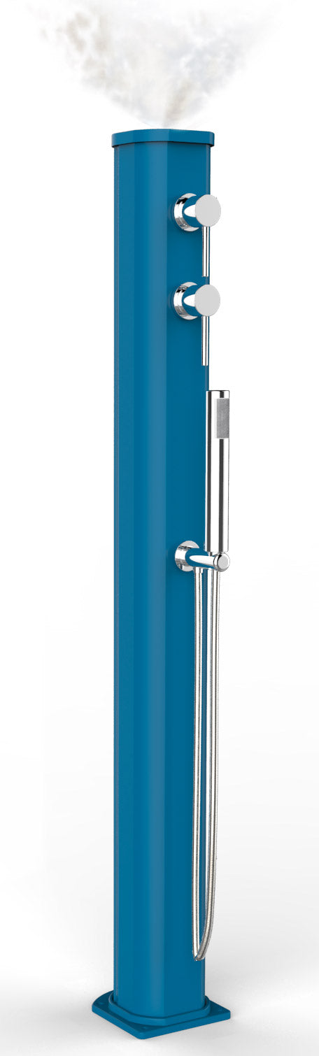 Douche Solaire Extérieure avec Mitigeur Nébuliseur et Douche Mobile Arkema Jolly Go Blue prezzo