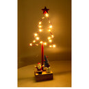 Albero metallo led con babbo natale rosso cm 7x15xh39