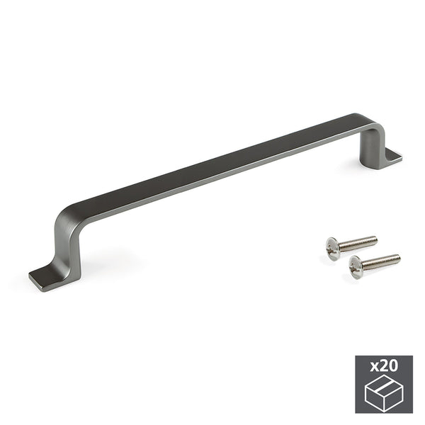 acquista Emuca Poignées de Meubles Entraxe 160 mm Zamak Couleur Titane 20 Pièces