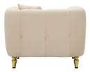 Poltrona Alma Crema con Cuscino 81x97x71 cm in Legno e Poliestere      