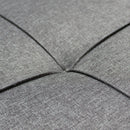 Divano Letto Cedric 208x87/145x88 cm  in Tessuto Grigio scuro