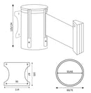 Tendinastro da Parete 4 metri 7,5x13,4 cm Nastro Blu
