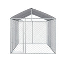 Recinto per Animali Domestici Cani Cuccioli 400x230x232 cm in Metallo Galvanizzato Argento