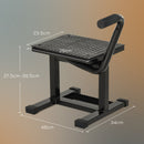 Cavalletto Alzamoto max 150kg con Superficie in Gomma e Manovella 48x34x43 cm in Acciaio Nero