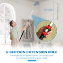 Kit 3 Spolverini per Pulizia della Casa con Asta Telescopica in Lega di Alluminio 