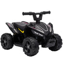 Quad Elettrico per Bambini 18-48 Mesi 6 V 2 km/h 67x38,5x43 cm con Marce Avanti Portata 25 kg in PP e Acciaio Nero      