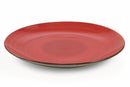 Set 6 Piatti Piani Ø27x3,5 cm in Gres Villa d'Este Home Tivoli Baita 2 Rosso e Grigio