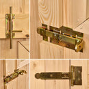 Casetta Box da Giardino 3,36x1,6 m con Pavimento e Tettoia Laterale in Legno Picea Massello 16mm Eden