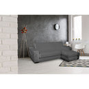 Copridivano Trapuntato in Microfibra con Penisola Destra Fumo