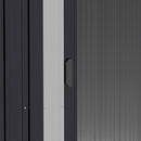 Casetta Box da Giardino Porta Utensili 200x150x190 cm in Acciaio Zincato Nero