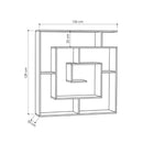 Libreria Moderna 129x125x22 cm in MDF Labirent Bianco