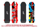 Skateboard con Tavola 76 cm in Legno Punk Rosso Azzurro