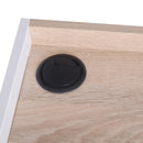 Scrivania da Ufficio con Cassetto in Legno e Acciaio Bianco e Rovere 120x60x80 cm 