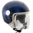 Casco Demi-Jet per Bambini Visiera Lunga CGM Magic Mono 205A Blu Metallizzato YS - (49-50 cm)