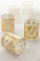 Confezione 6 Bicchieri Acqua in Vetro 300ml Villa d'Este Home Tivoli Opera Oro