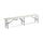 Banc de jardin pliant en polyéthylène Taddei Plastik 180 Blanc