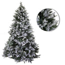 Albero di Natale Artificiale innevato monte Cristallo verde Varie Misure