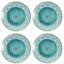 Set 4 Piatti Piani Ø30x3 cm  in Porcellana Sottosmalto VdE Tivoli 1996 Pantelleria 