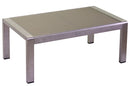 Set da Giardino Divano 2 Poltrone e Tavolino in Alluminio Buffalo Silver Opaco