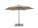 Ombrello a Braccio da Giardino 6 Stecche Ø300x235h cm Telo in Poliestere Nizza Antracite e Tortora