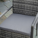 Set Tavolo Allungabile e 6 Sedie da Giardino con Cuscini in Rattan PE Grigio e Marrone