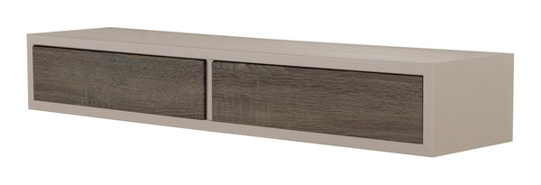 Mensola da Parete con 2 Cassetti 88,2x13,4x20 cm in Fibra di Legno Domino Marrone e Noce online