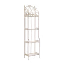 Scaffale per Piante in Metallo 4 piani 35x31H164cm Aprilia Beige