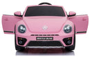 Macchina Elettrica per Bambini 12V con Licenza Volkswagen Maggiolino Rosa
