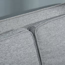 Divano Letto 2 Posti 154x87x89 cm in Tessuto Grigio