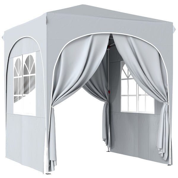prezzo Gazebo Pieghevole da Giardino 200x200 cm UPF50+ Portatile in Tessuto Oxford Grigio Chiaro