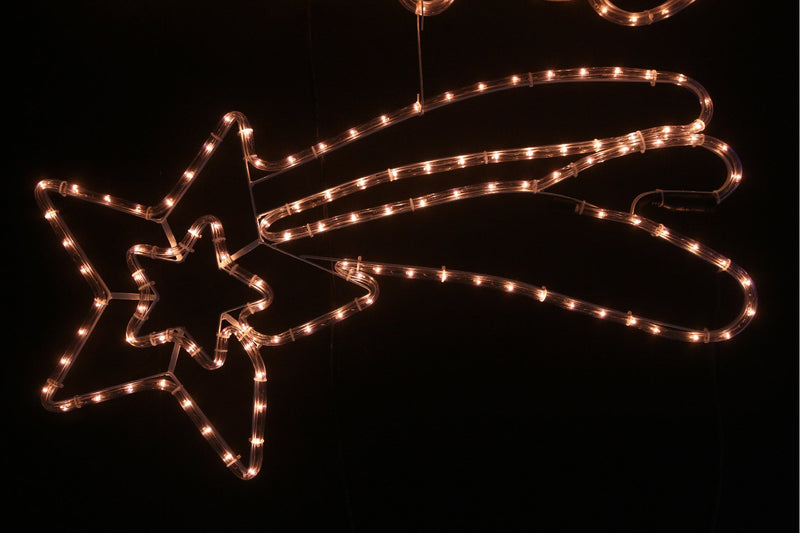 Insegna Luminosa Stella Cometa 144 Luci 77x35 cm Soriani