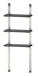 Scaffalatura 3 Ripiani per Casetta da Giardino 70x30 cm Altezza Regolabile Struttura in Metallo Keter Shelving Kit 70