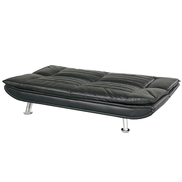 Canapé-lit Sofia Prontoletto recouvert de similicuir noir sconto