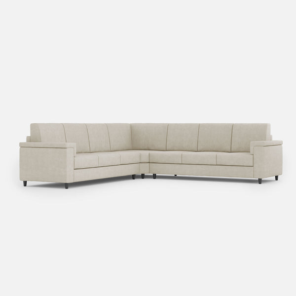 prezzo Divano Angolare 7 Posti 286x286x85 cm Marrak in Tessuto Latte